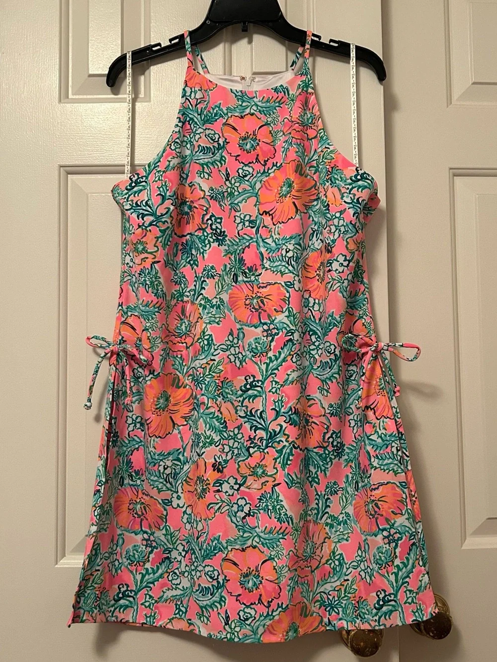 Lilly Pulitzer Woman's Pearl Romper Dress Soleil Pink Perfect Poppy Size 10 - Picture 1 of 9